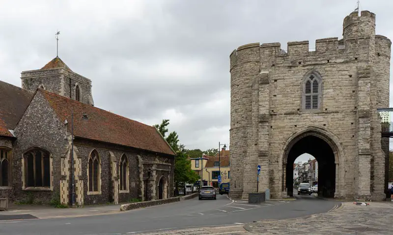 The medieval gate that used to be the entrance to Canterbury