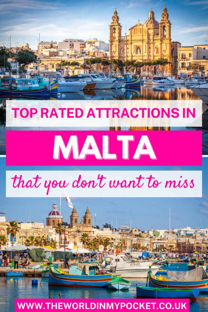 Top Rated Malta Tourist Attractions that shouldn’t miss from your itinerary pin