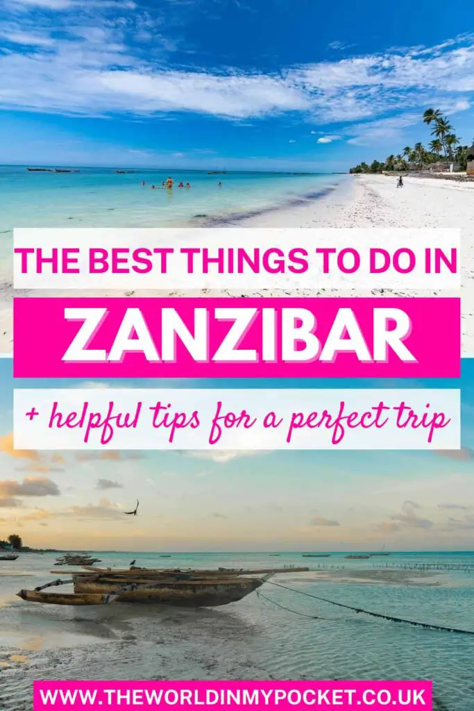 The best things to do in Zanzibar pin