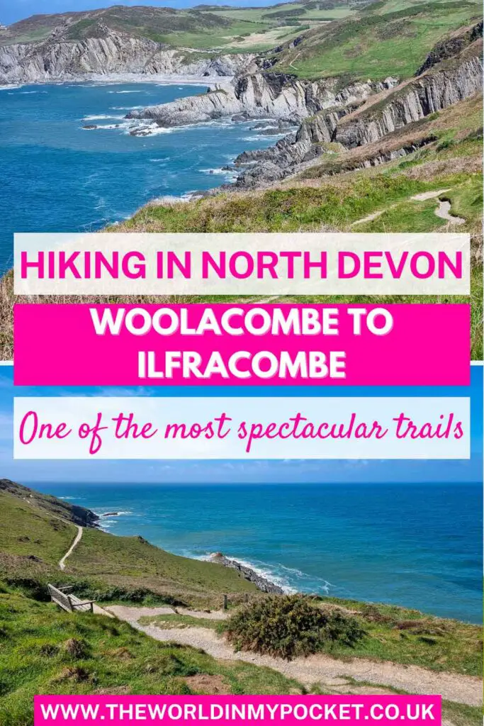Hiking in North Devon: Woolacombe to Ilfracombe Walk pin