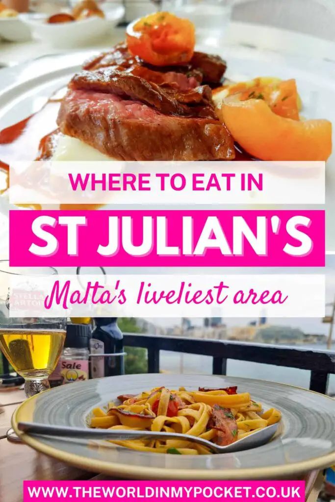 Where to Eat in St Julian’s, Malta – My Favourite Restaurants and Cafes pin