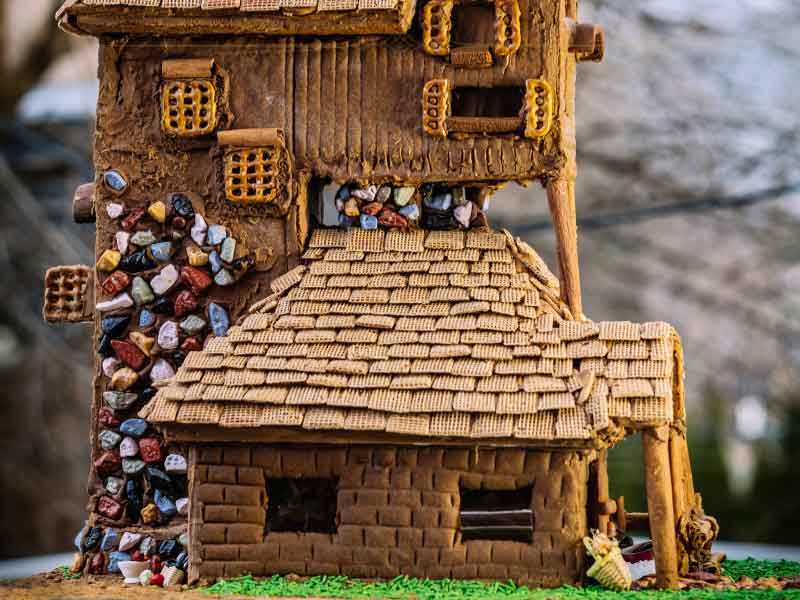 A house made entirely out of chocolate