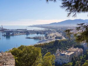 A view of Malaga from the Gibralfaro hill