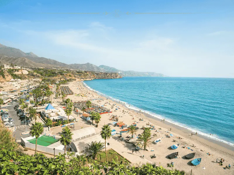 A beach on a sunny day