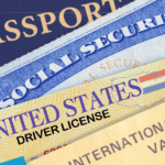 Several types of identification cards on top of each other