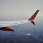 The winglet of a Southwest plane