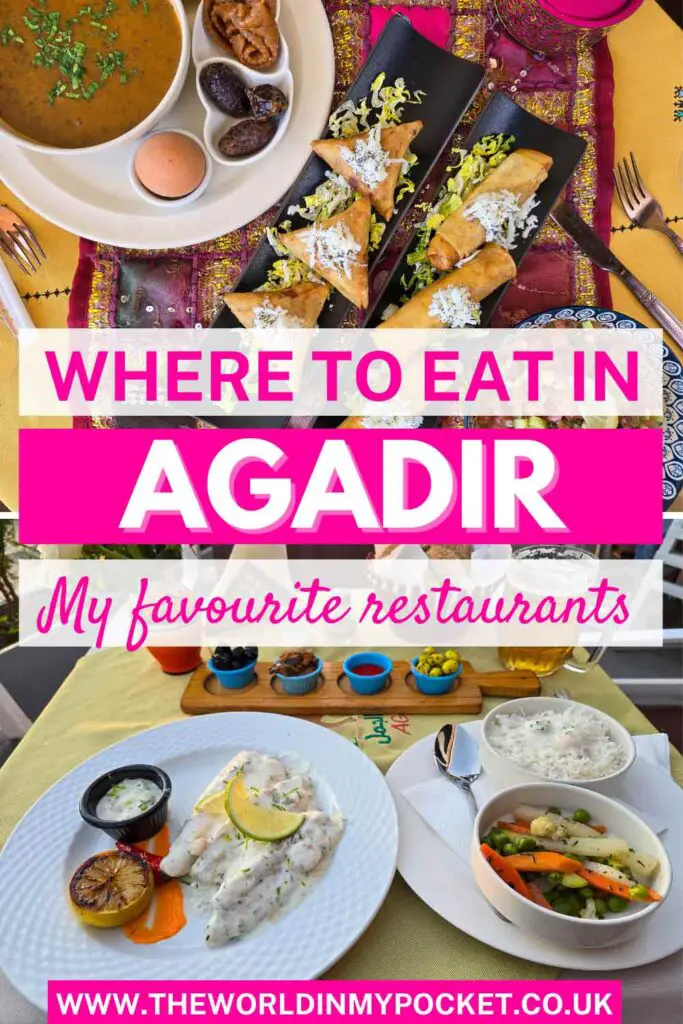 Where to Eat in Agadir  - My Favourite Restaurants in Agadir pin