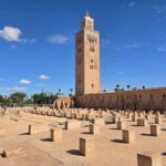 A photo of the Kotubia minaret on a sunny day