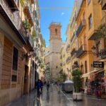 Tourists Surrounded and Attacked by Locals: What's Really Happening in Spain Right Now! A narrow street in the old town in Valencia, on a sunny day.