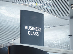 A business class lounge