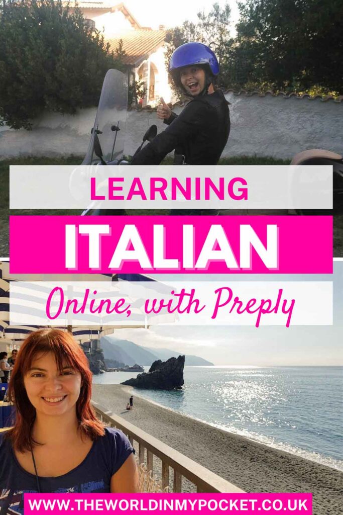 Learning Italian Online with Marco - My Preply Review pin