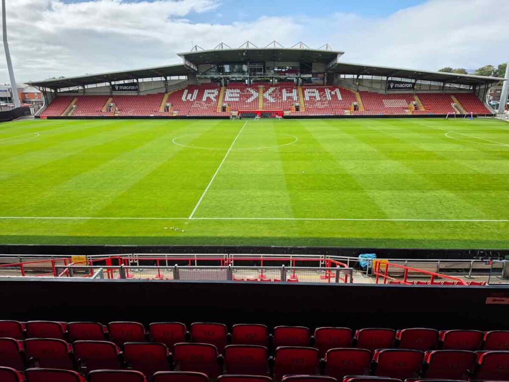 The football pitch in Wrexham