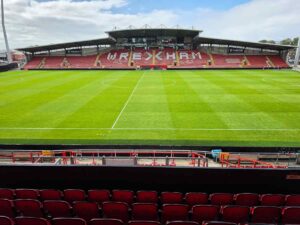 The football pitch in Wrexham